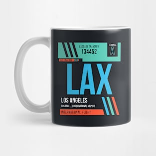 Los Angeles (LAX) Airport Code Baggage Tag Mug